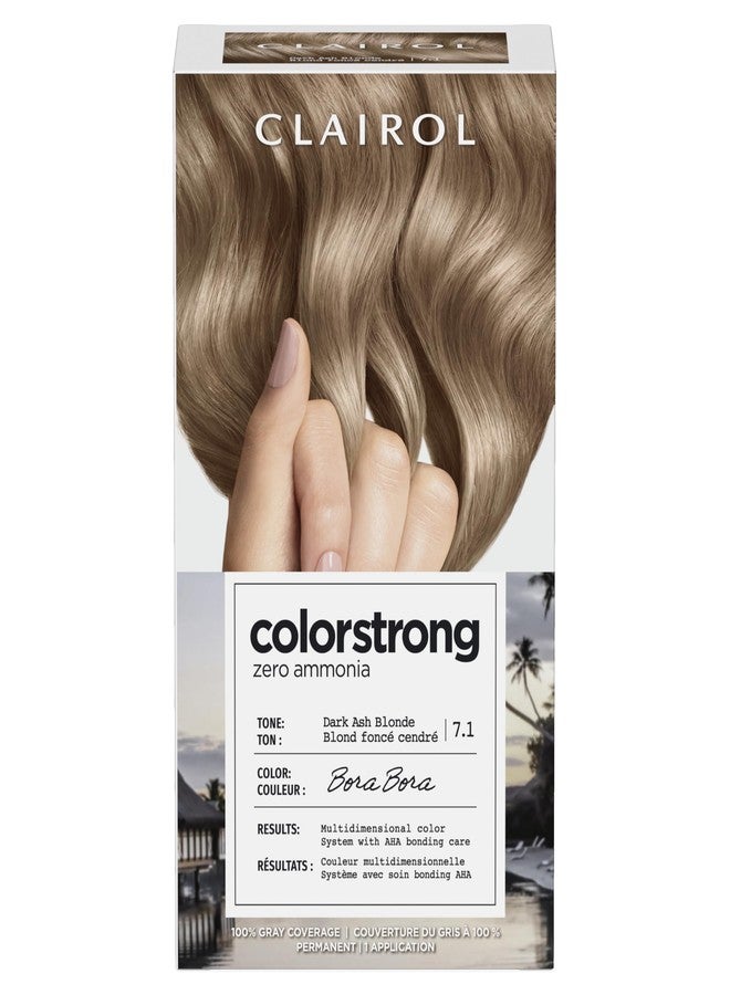 Clairol ColorStrong Permanent Zero Ammonia Hair Dye, 7.1 Dark Ash Blonde - Bora Bora Hair Color, Pack of 1 - Image 1